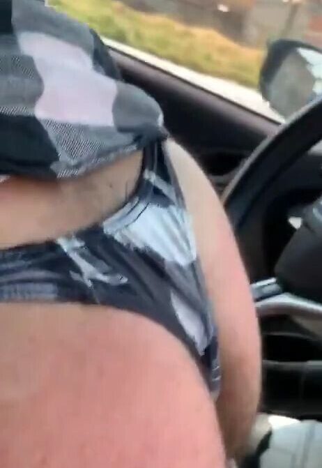 public thong wedgie guy car