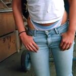 jeans pony wedgie