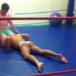 Cute wrestlers trade wedgies