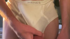 Hung twink in tighty whities