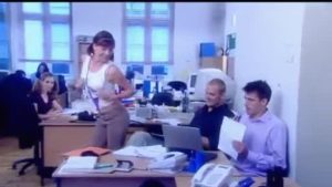 office girl wedgies